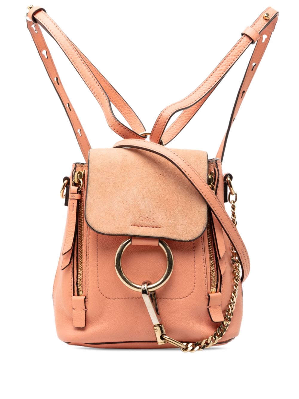Chloe 2018 Mini Calfskin and Suede Faye backpack