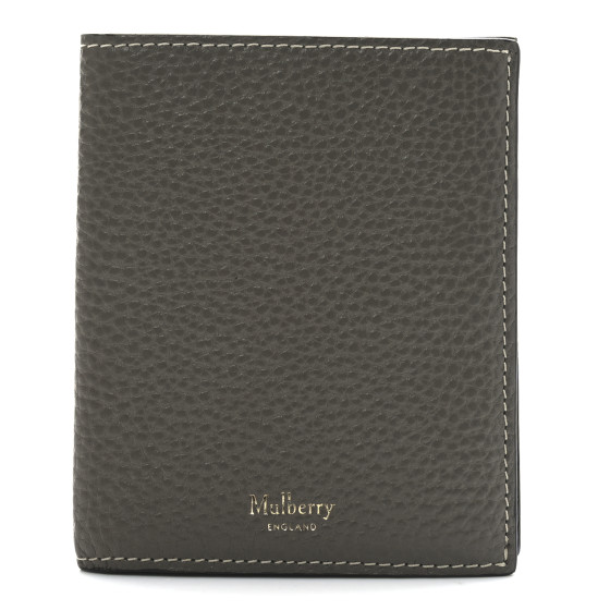 Mulberry Classic Grain Tri-fold Wallet Grey