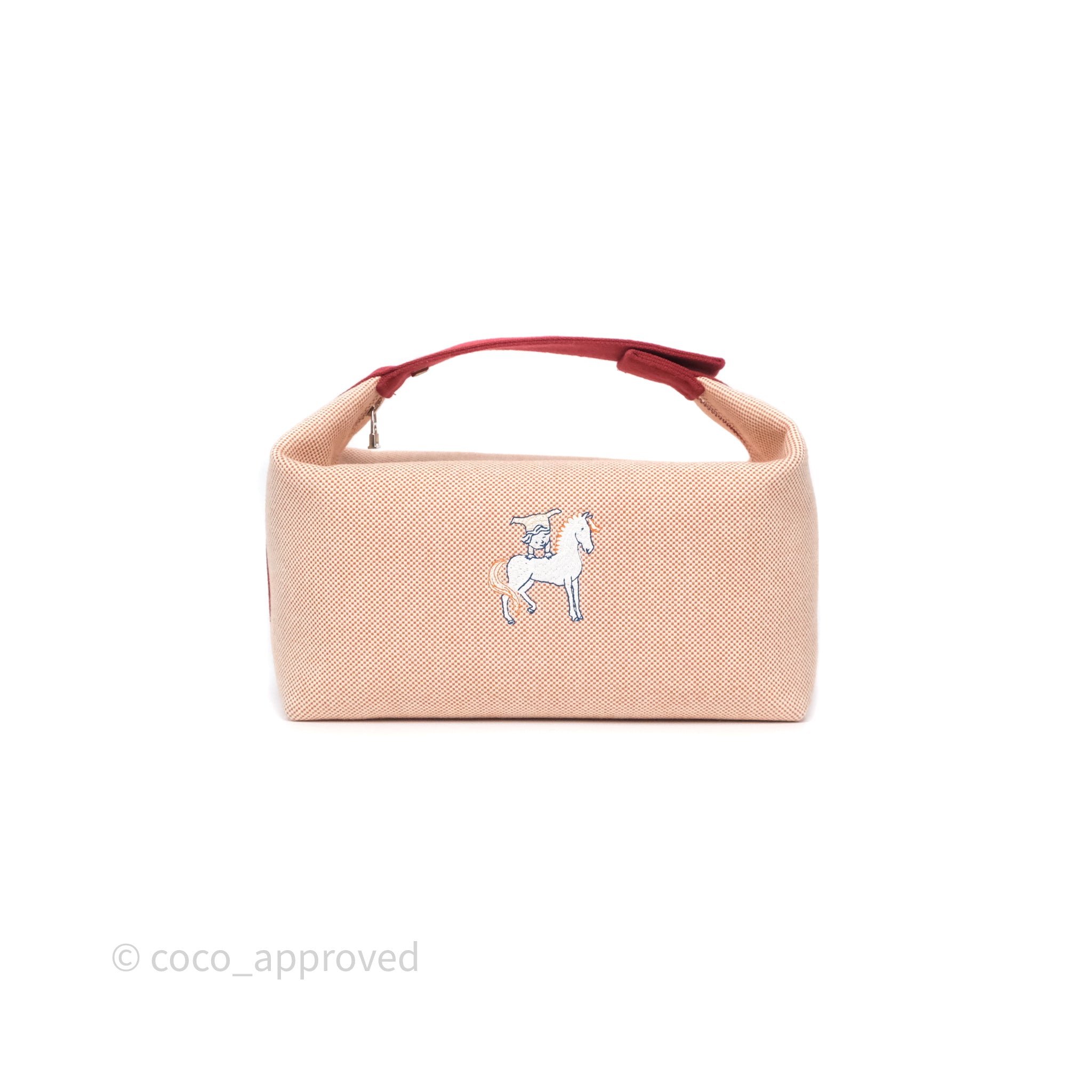 Hermès Large Bride-A-Brac Cabriole Canvas Terracotta