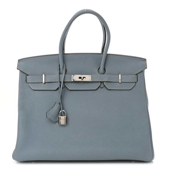 Hermes Togo BIRKIN 35 Bleu Lin