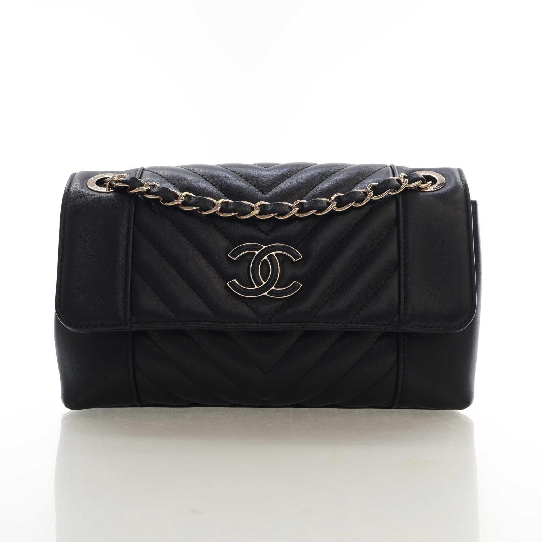 Chanel Small Lambskin Chevron Single Flap