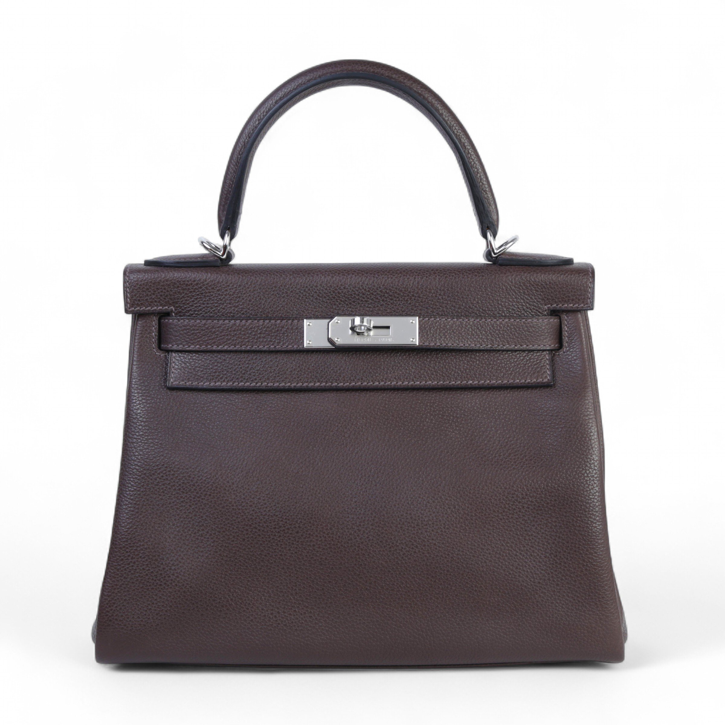 Hermes Brand New ( Rank N ) HERMÈS Kelly 28 Ebene (46) Barenia Faubourg Palladium hardware K (2025)