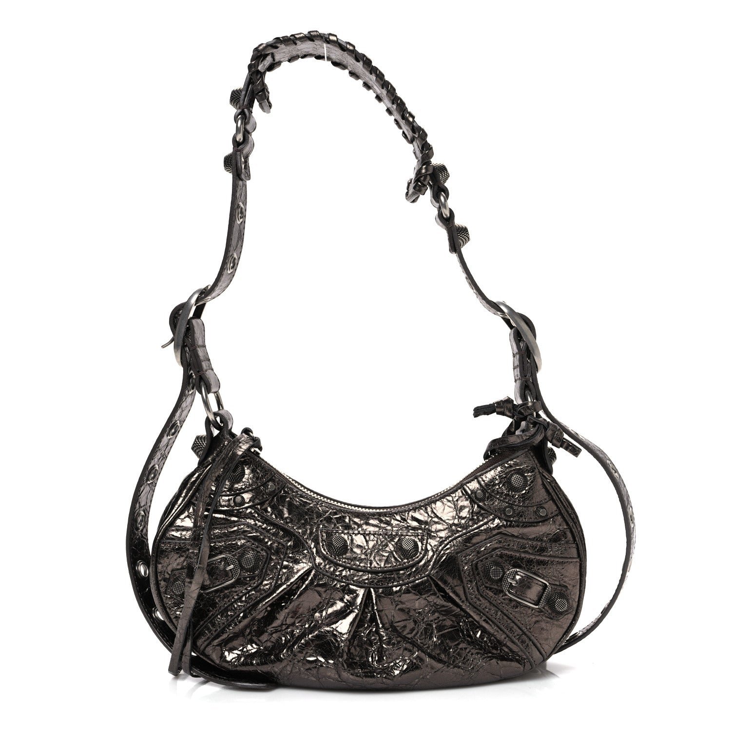 Balenciaga Balenciaga Metallic Agneau Arena Le Cagole Shoulder Bag XS Dark Bronze