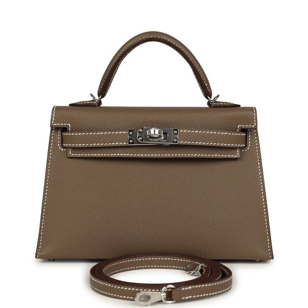 Hermes Hermes Kelly Sellier 20 Etoupe Epsom Palladium Hardware