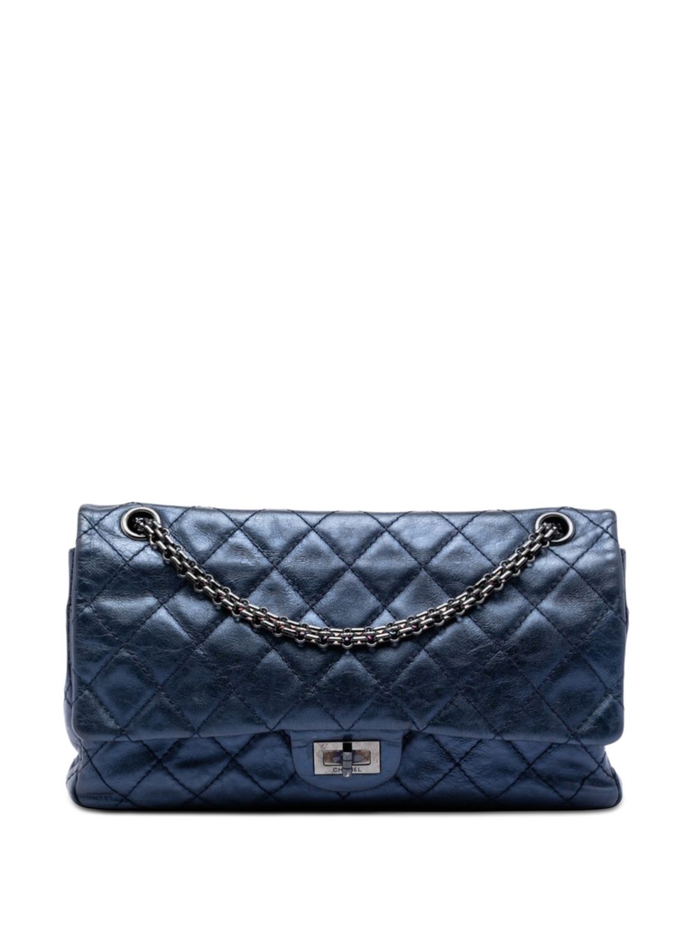 2008-2009 Quilted Metallic Aged Calfskin Reissue 2.55 Double Flap 226 shoulder bag