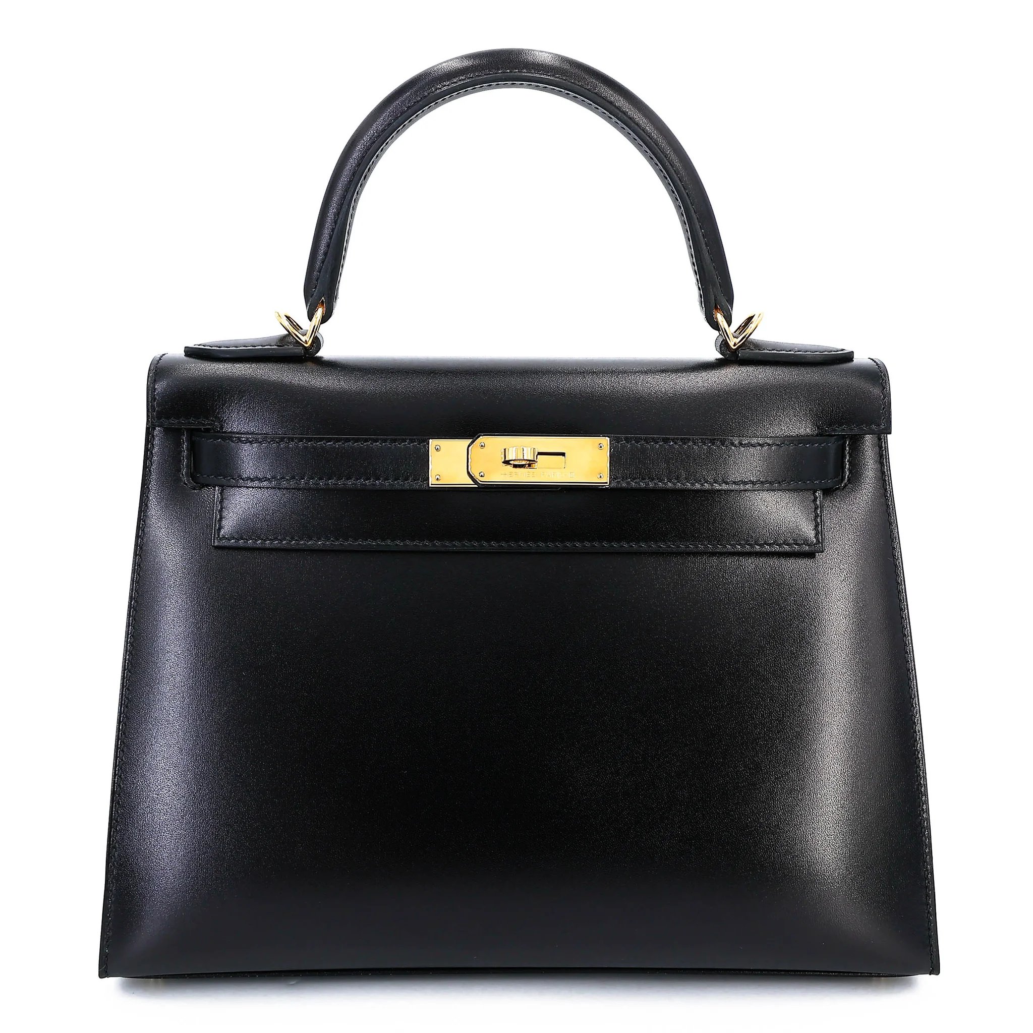 Excellent ( Rank SA ) HERMÈS Kelly 28 Sellier Noir (89) Box-calf Gold hardware Z (2021)