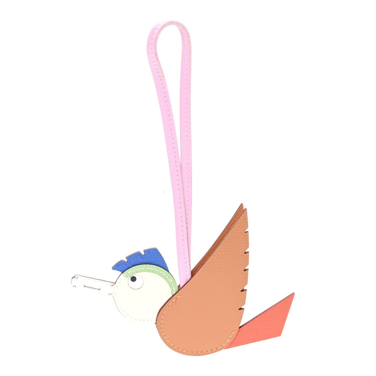 Hermes Hermes Epsom Swift Chevre Mysore Birdy Bag Charm Mauve Sylvestre Vert Poppy Gold Nata Craie
