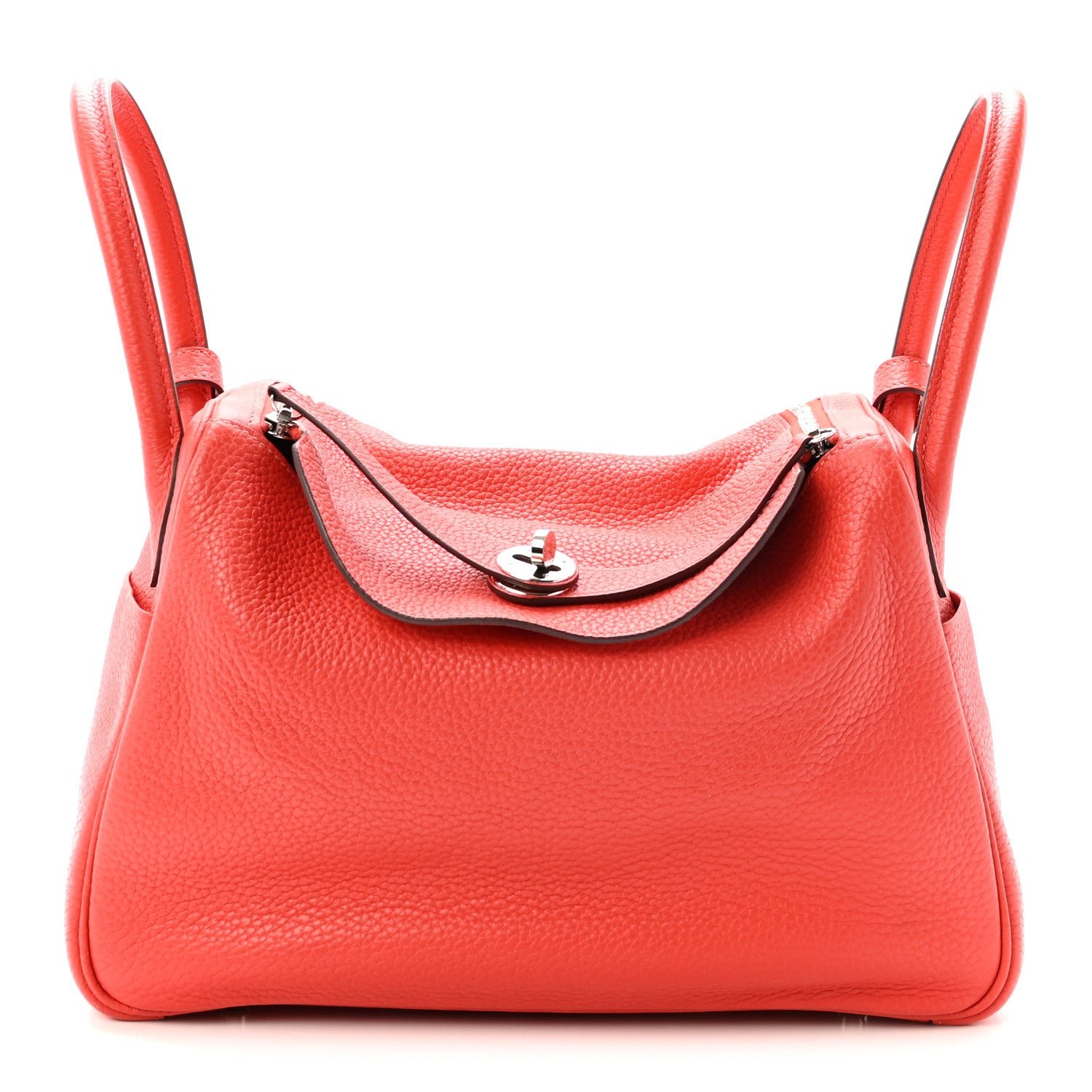 Hermes Taurillon Clemence Lindy 30 Rouge Pivoine