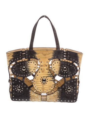 Alaia Lizard Top Handle Bag