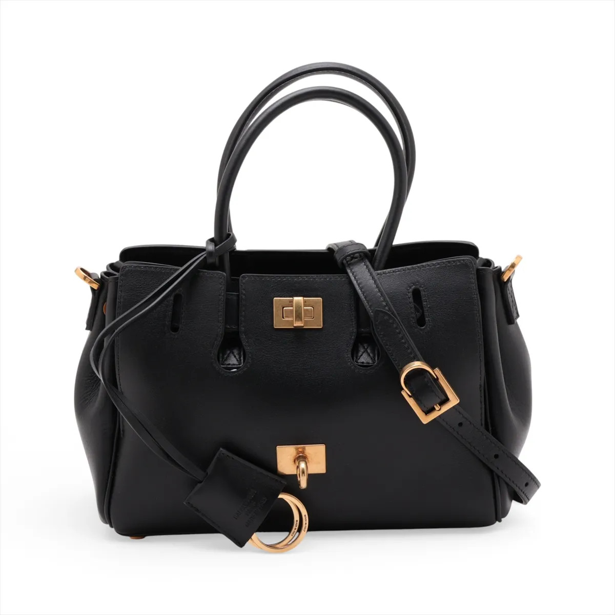Balenciaga Bel Air carry-all bag Mini 823888 Leather 2 Way Handbag Black