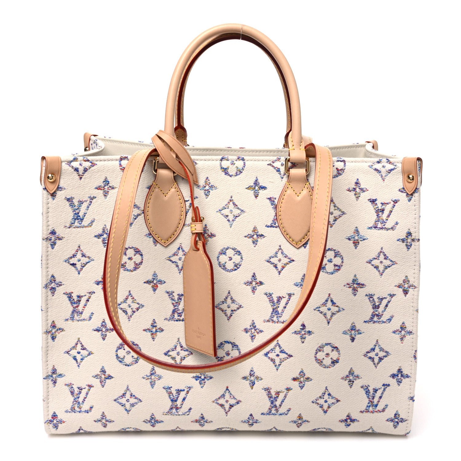 Louis Vuitton Monogram Jacquard Nautical Onthego MM Multicolor Beige