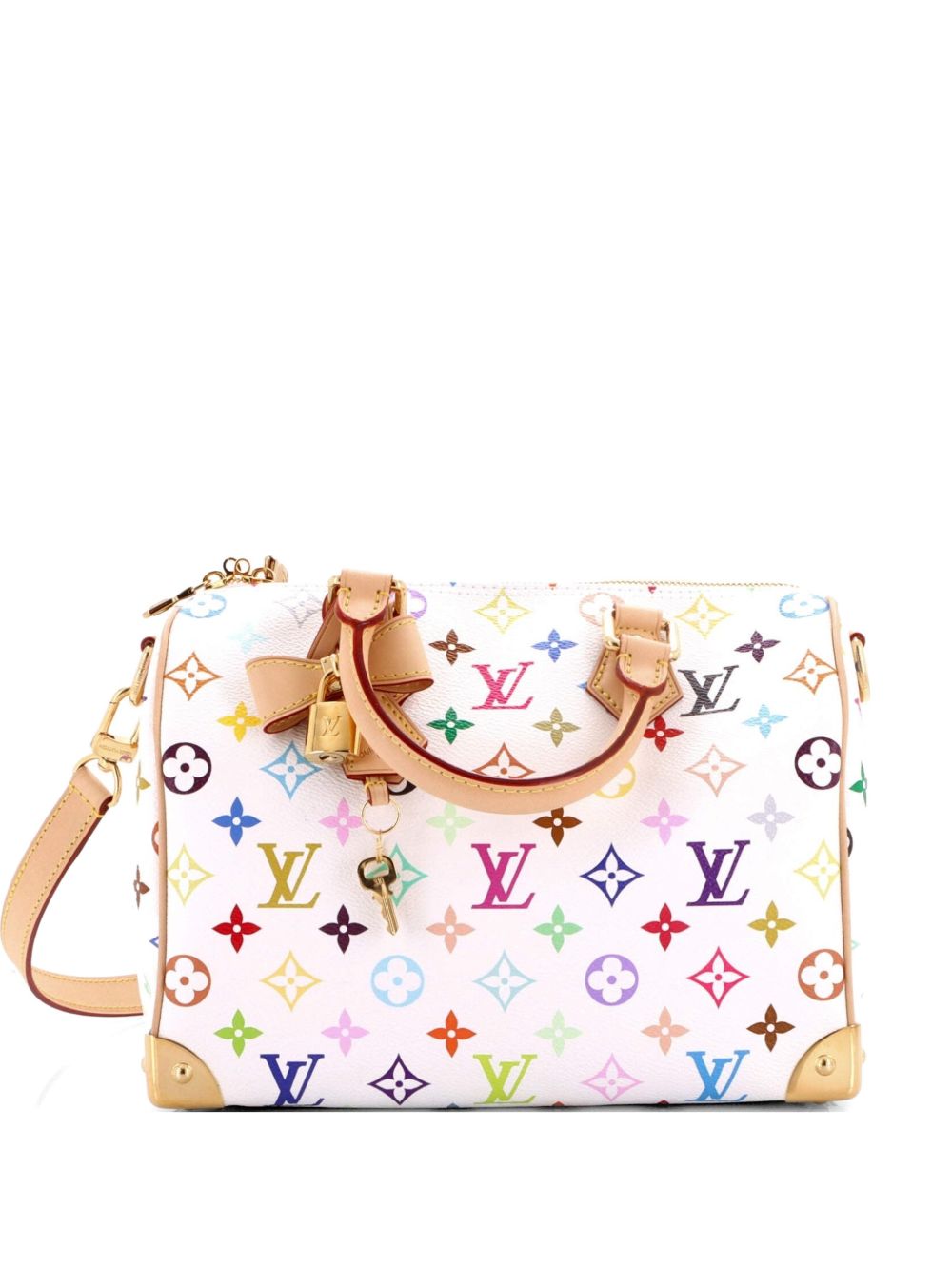 x Takashi Murakami Speedy Soft Bandouliere Bag Monogram Multicolor 25 satchel