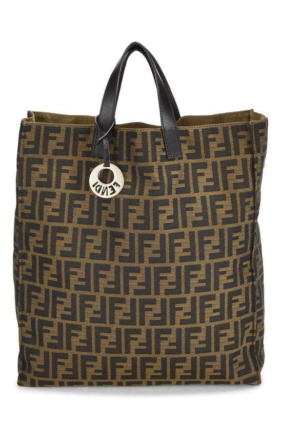 Brown Zucca Canvas Vertical Tote Medium