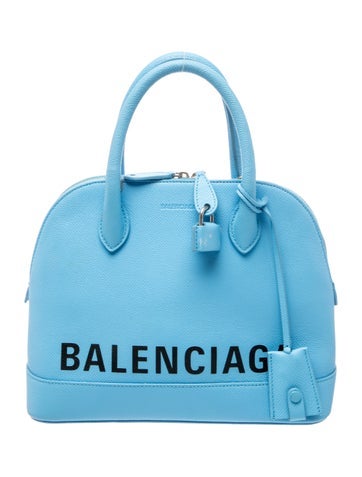 Leather Light Blue Pebbled Small