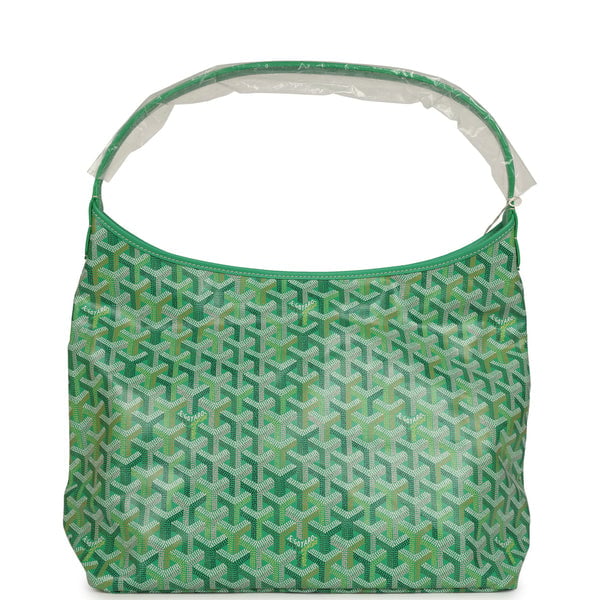 Goyard Goyardine Meadow Green Boheme Hobo Bag Palladium Hardware