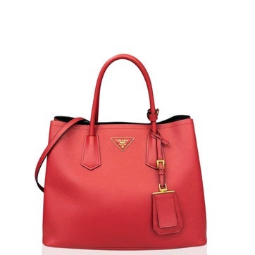 Saffiano Lux Leather Medium Double Bag