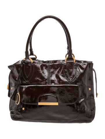 Patent Leather Top Handle Bag