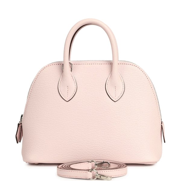 Hermes 1923 Bolide Mini Rose Darling Chevre Mysore Palladium Hardware