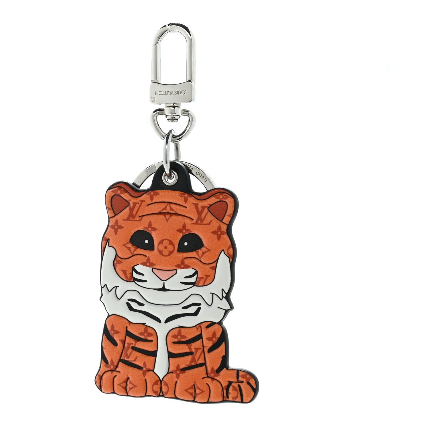 Louis Vuitton Calfskin Monogram Tiger Bag Charm Key Holder