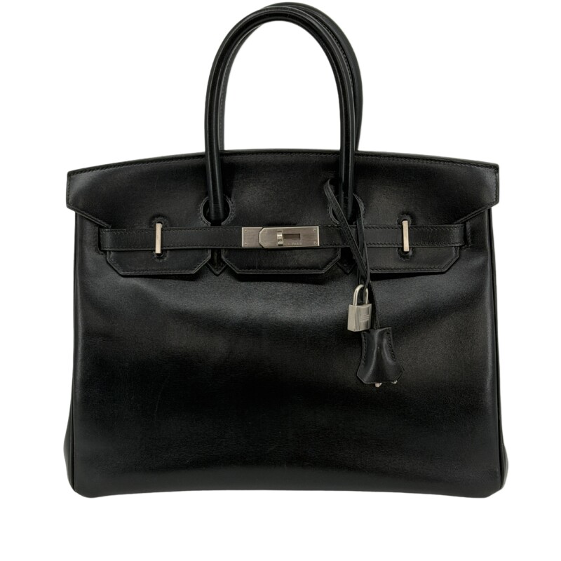 Black Box Calf Birkin 35 Brushed Palladium Hardware, 2003
