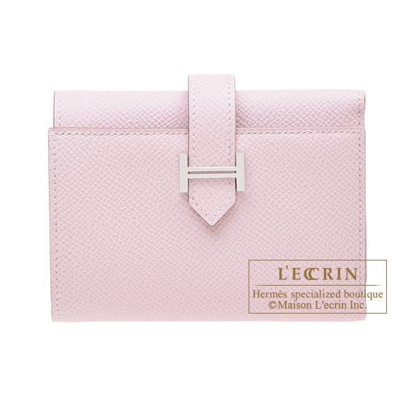 Hermes Bearn Conbine Mauve pale Epsom leather Silver hardware