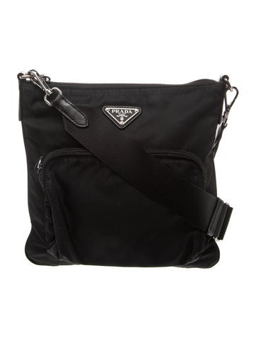 Prada Enameled Metal Triangle Bandoliera