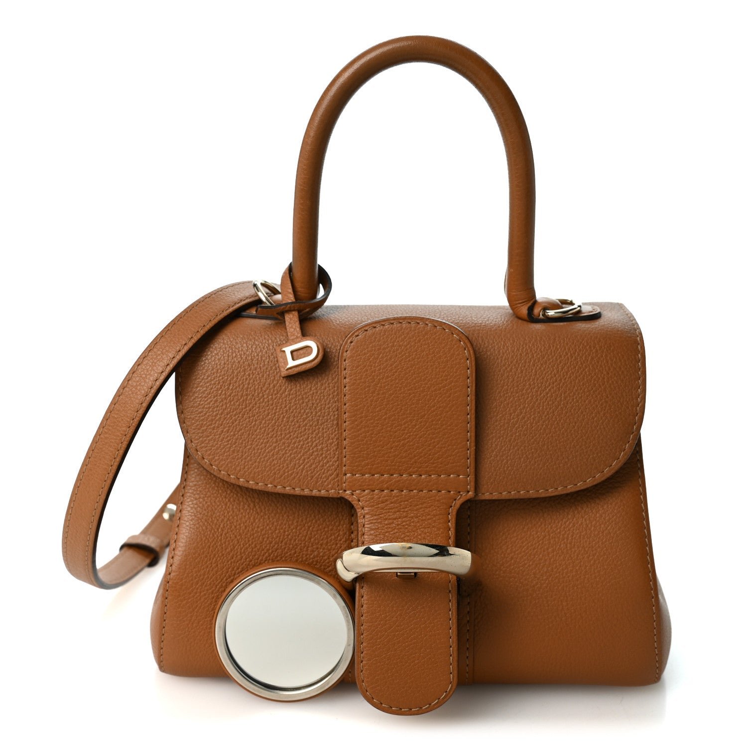 Delvaux Delvaux Grained Calfskin Mini Brillant Satchel Natural