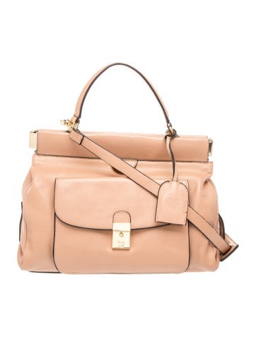 Leather Top Handle Bag