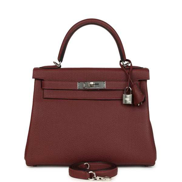 Hermes Hermes Kelly Retourne 28 Rouge H Togo Palladium Hardware