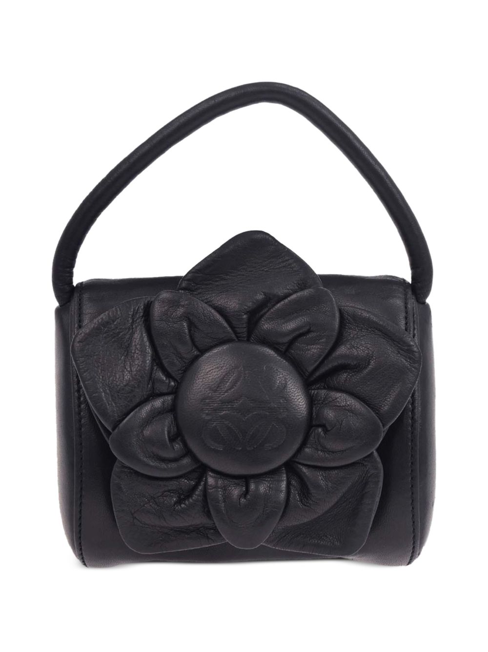 Loewe 1990-2000s flower-detail leather tote bag