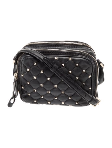 Quilted Rockstud Spike Camera Bag