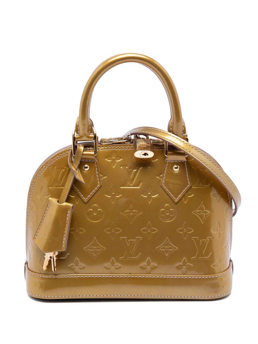2012 Monogram Vernis Alma BB satchel