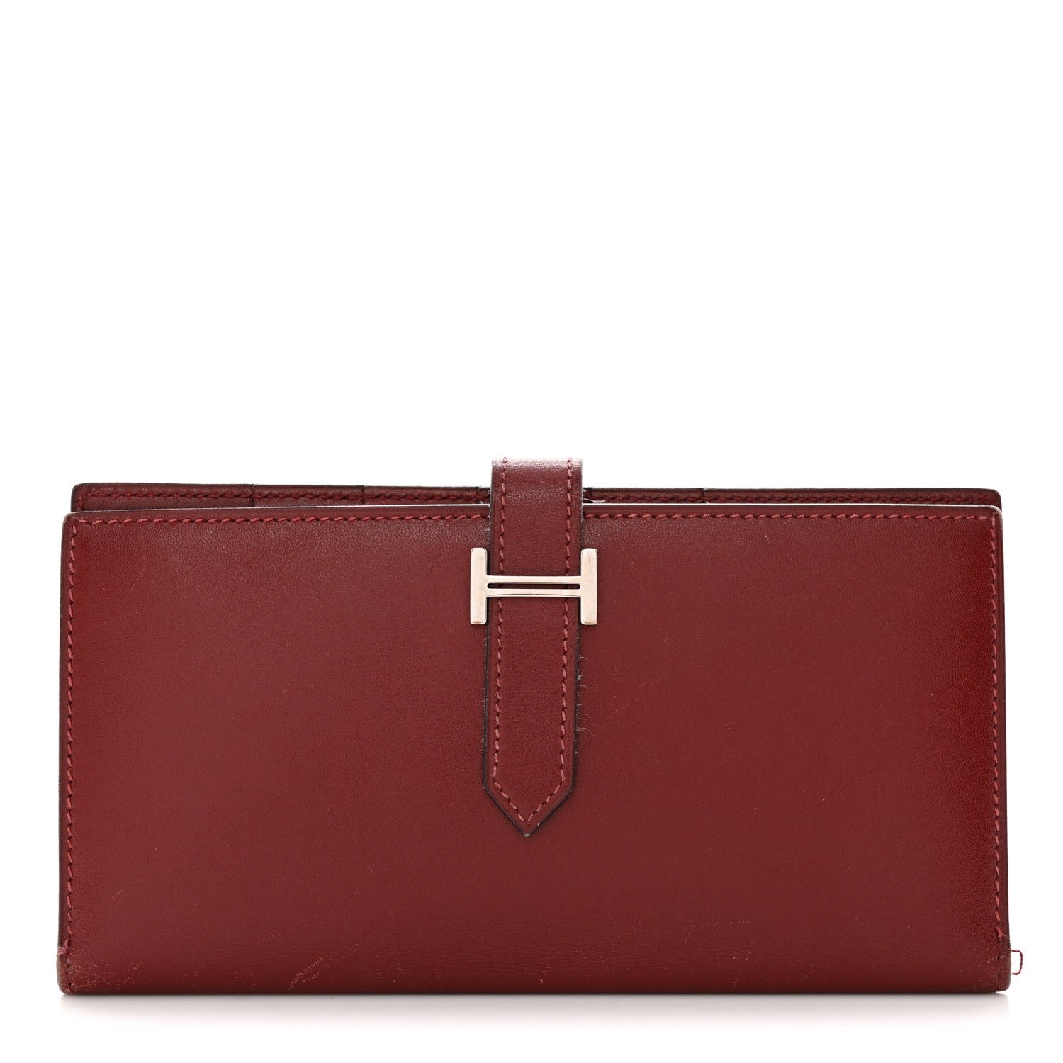 Hermes Box Bearn Gusset Wallet Rouge H
