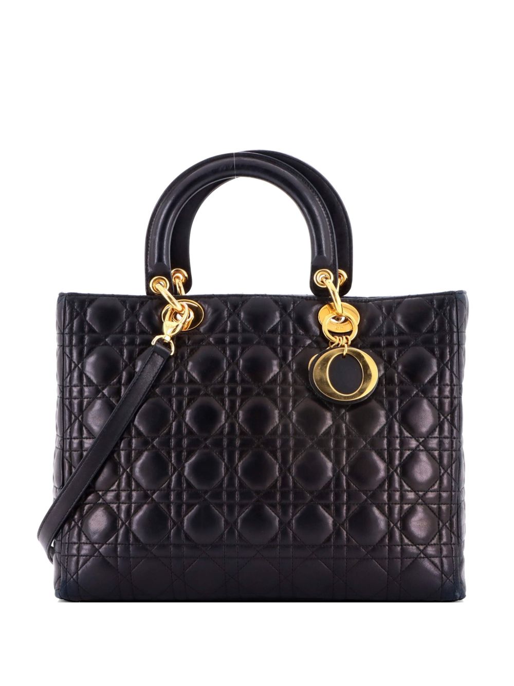 Vintage Lady Dior Bag Cannage Quilt Lambskin Large satchel