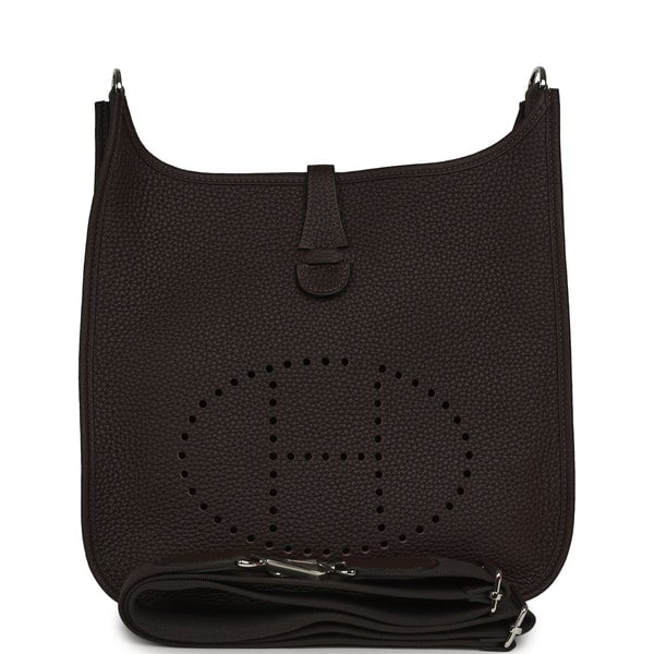 Hermes Evelyne PM Macassar Clemence Palladium Hardware