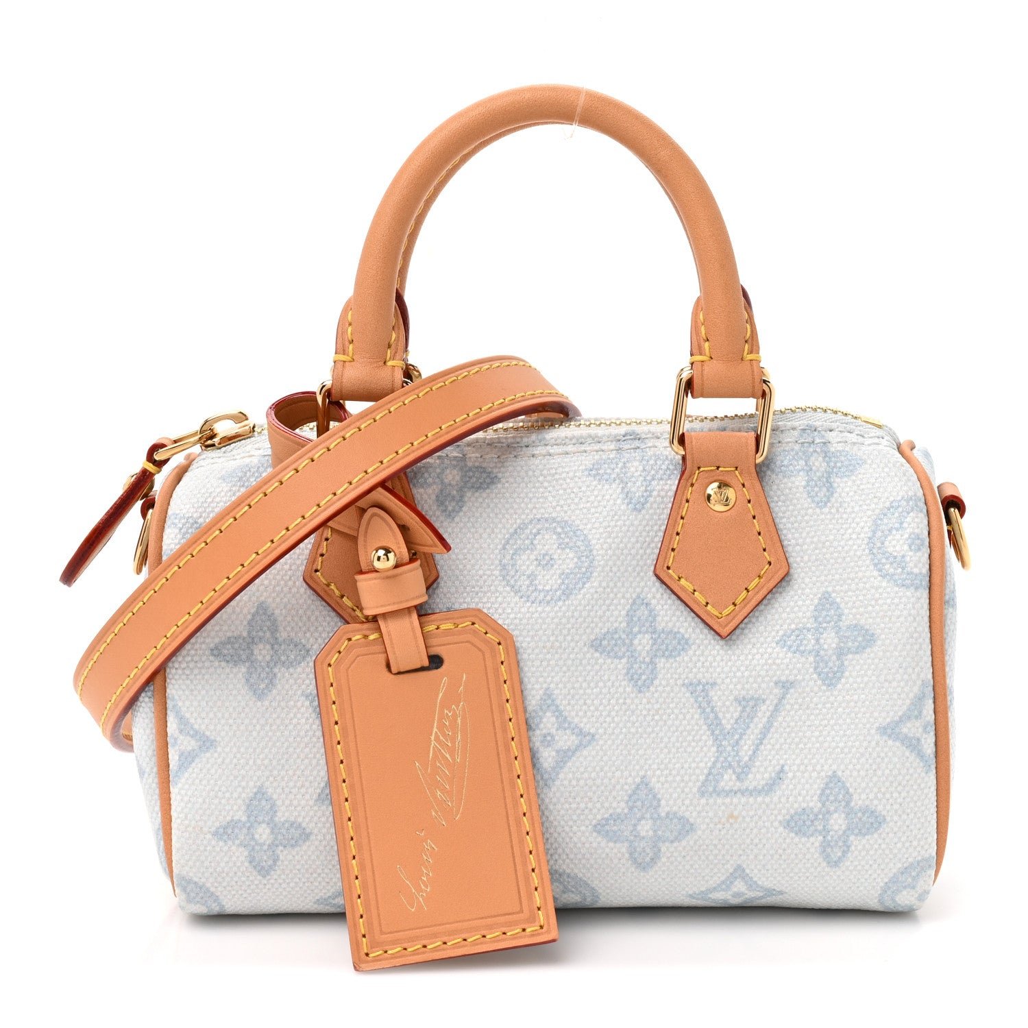 Louis Vuitton Monogram Origine Nano Speedy Bleu Courrier