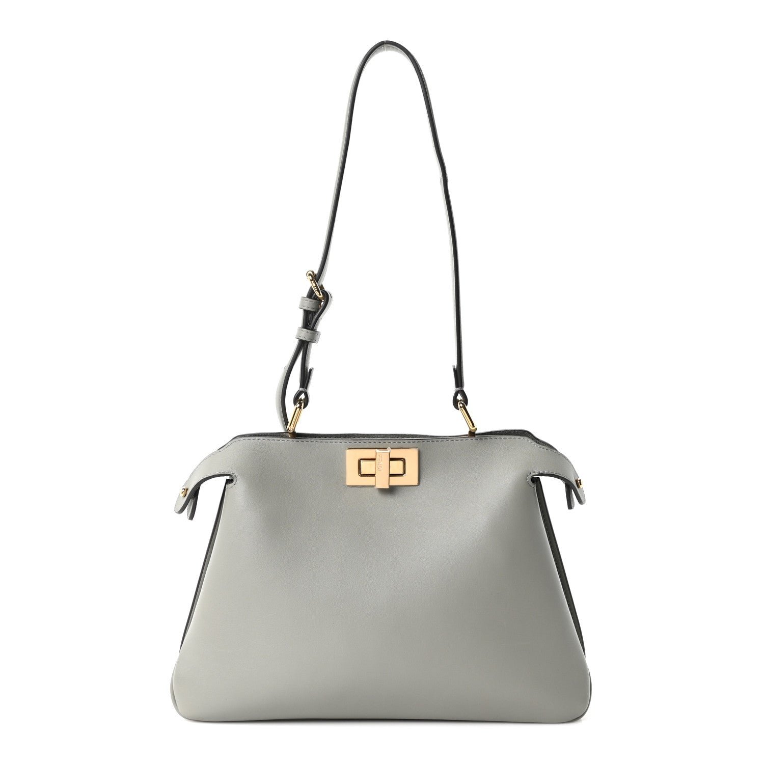 Fendi Vitello Small Soft Peekaboo Satchel Matcha Latte