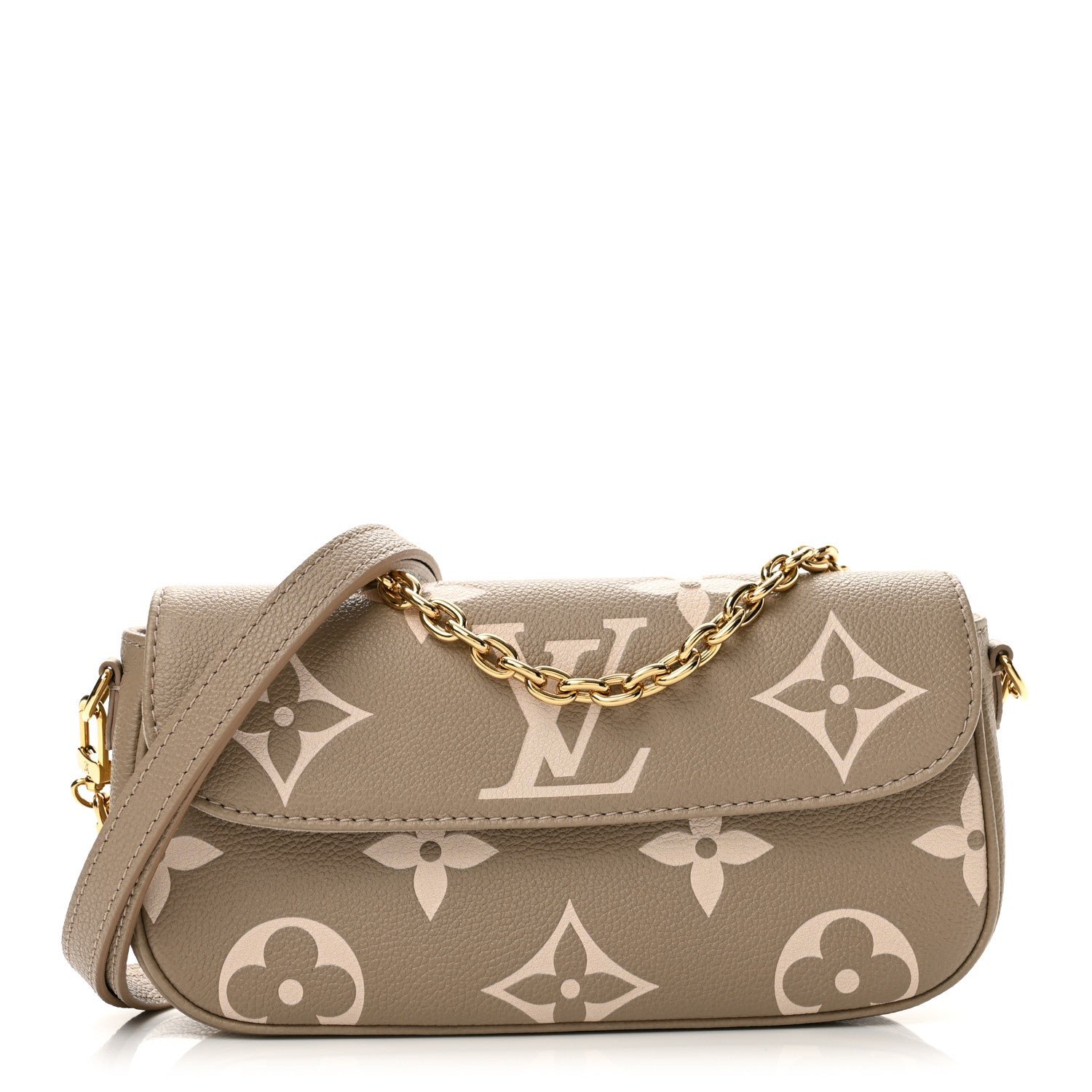 Louis Vuitton Empreinte Monogram Giant Ivy Wallet On Chain Tourterelle Creme