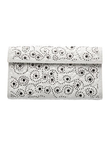Embossed Leather Clutch