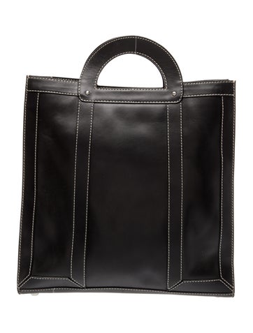 Leather Top Handle Bag