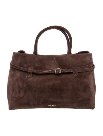 Manu Atelier Suede Top Handle Bag