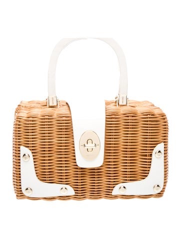 Wicker Top Handle Bag