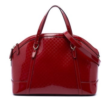 Large Microguccissima Patent Nice Dome Satchel