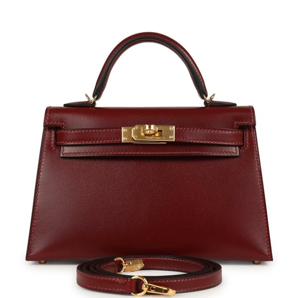 Hermes Hermes Kelly Sellier 20 Rouge H Box Gold Hardware