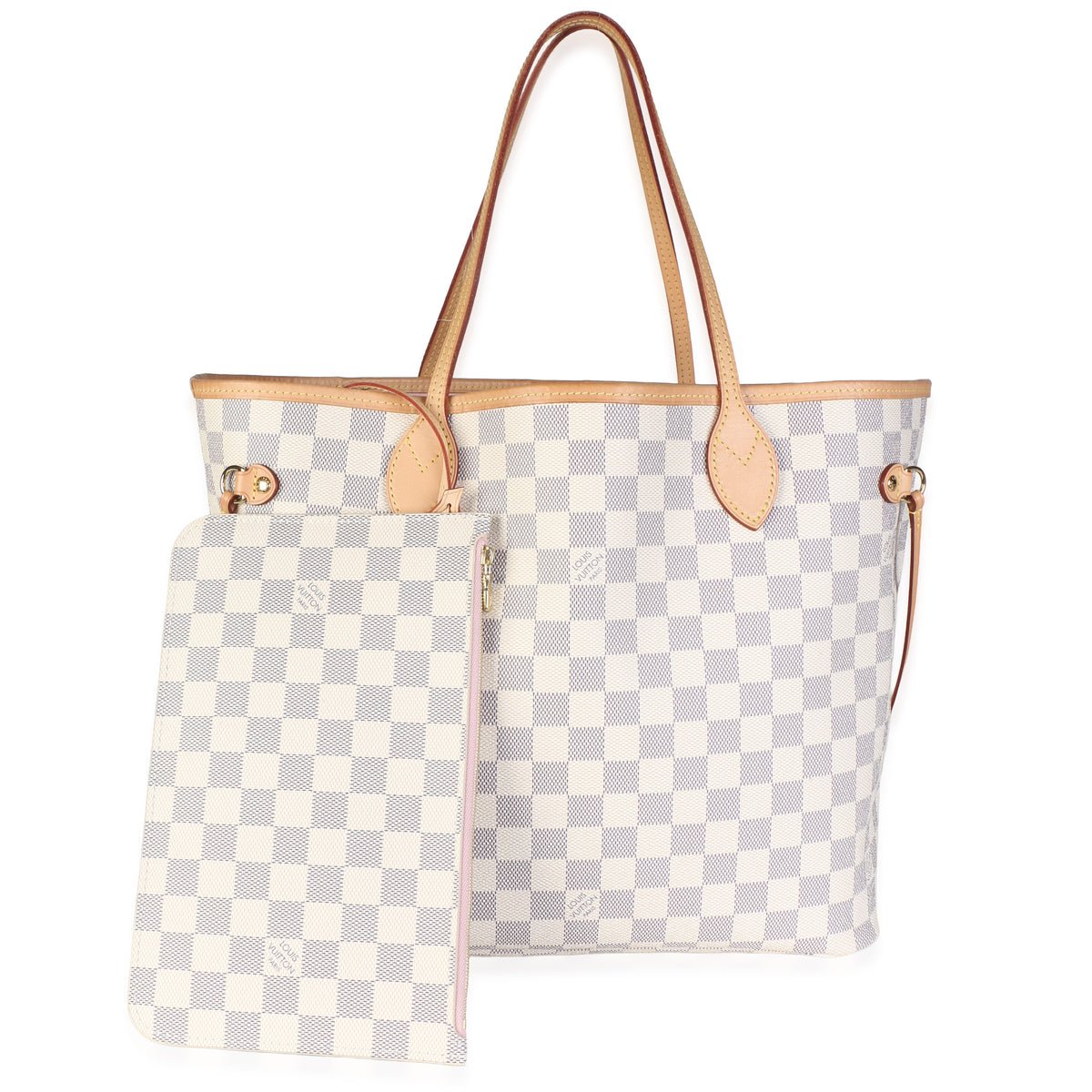 Rose Ballerine Damier Azur Canvas Neverfull MM