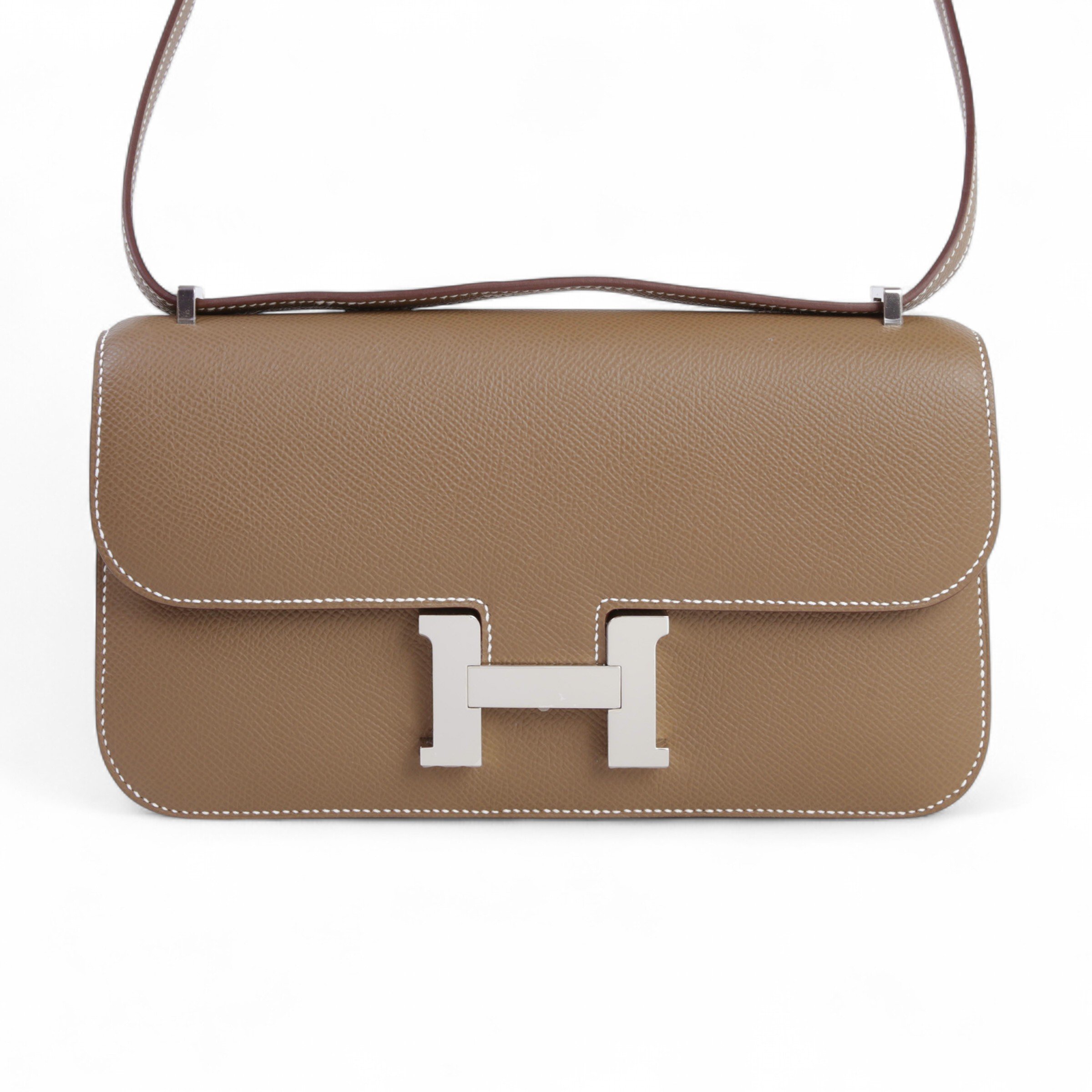 Hermes Unused ( Rank NS ) HERMÈS Constance Elan Etoupe (18) Epsom Palladium hardware W (2024)