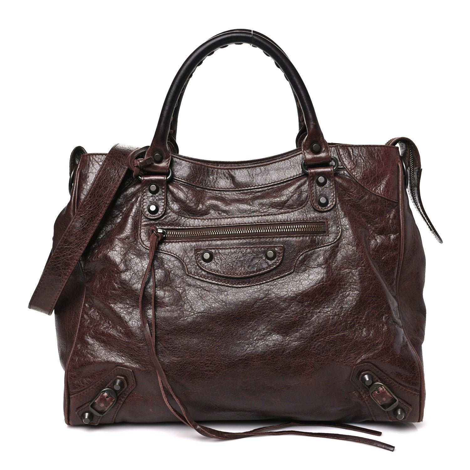 Balenciaga Agneau Classic Hardware Velo Cigare Fonce
