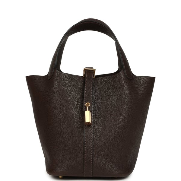 Hermes Hermes Picotin Lock 18 Ebene Barenia Faubourg Gold Hardware