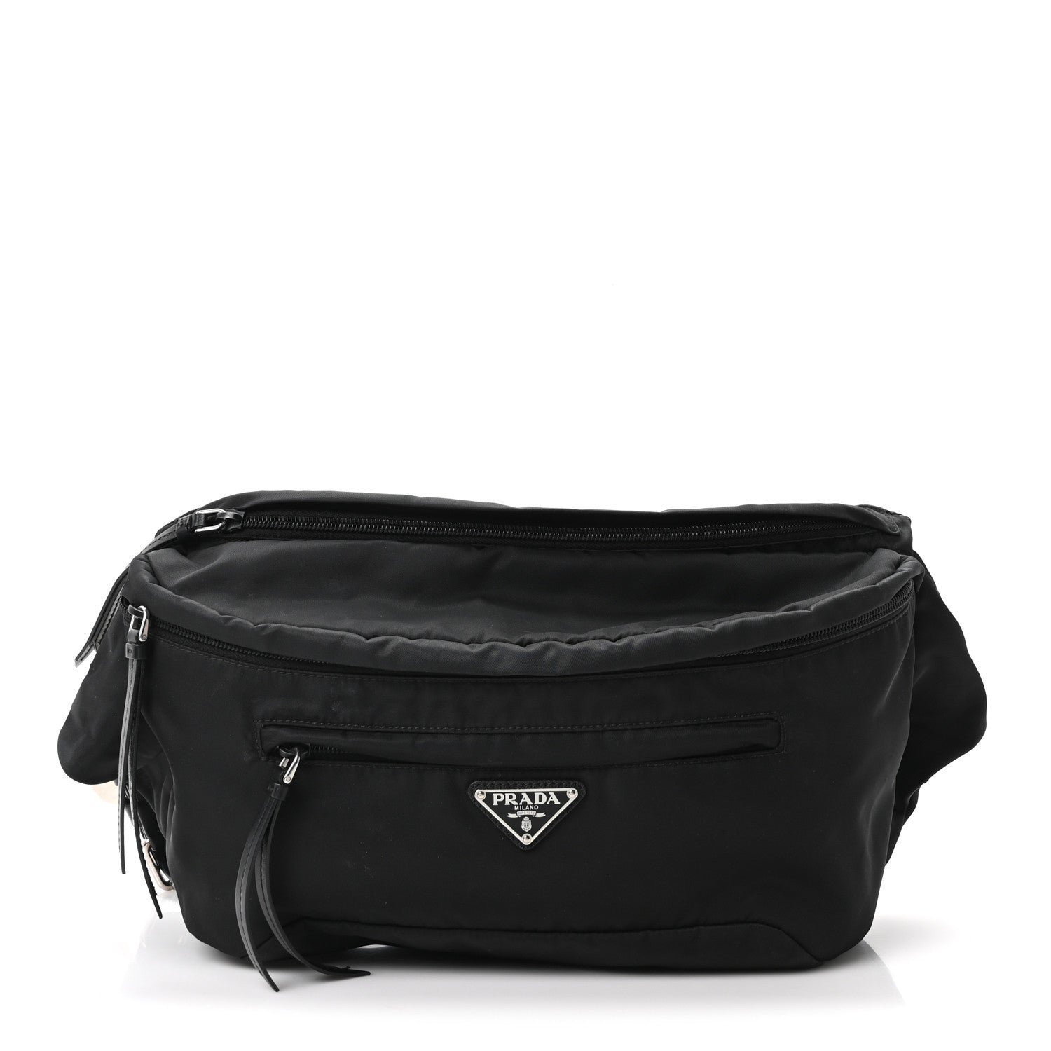 Prada Tessuto Nylon Studded Belt Bag Black