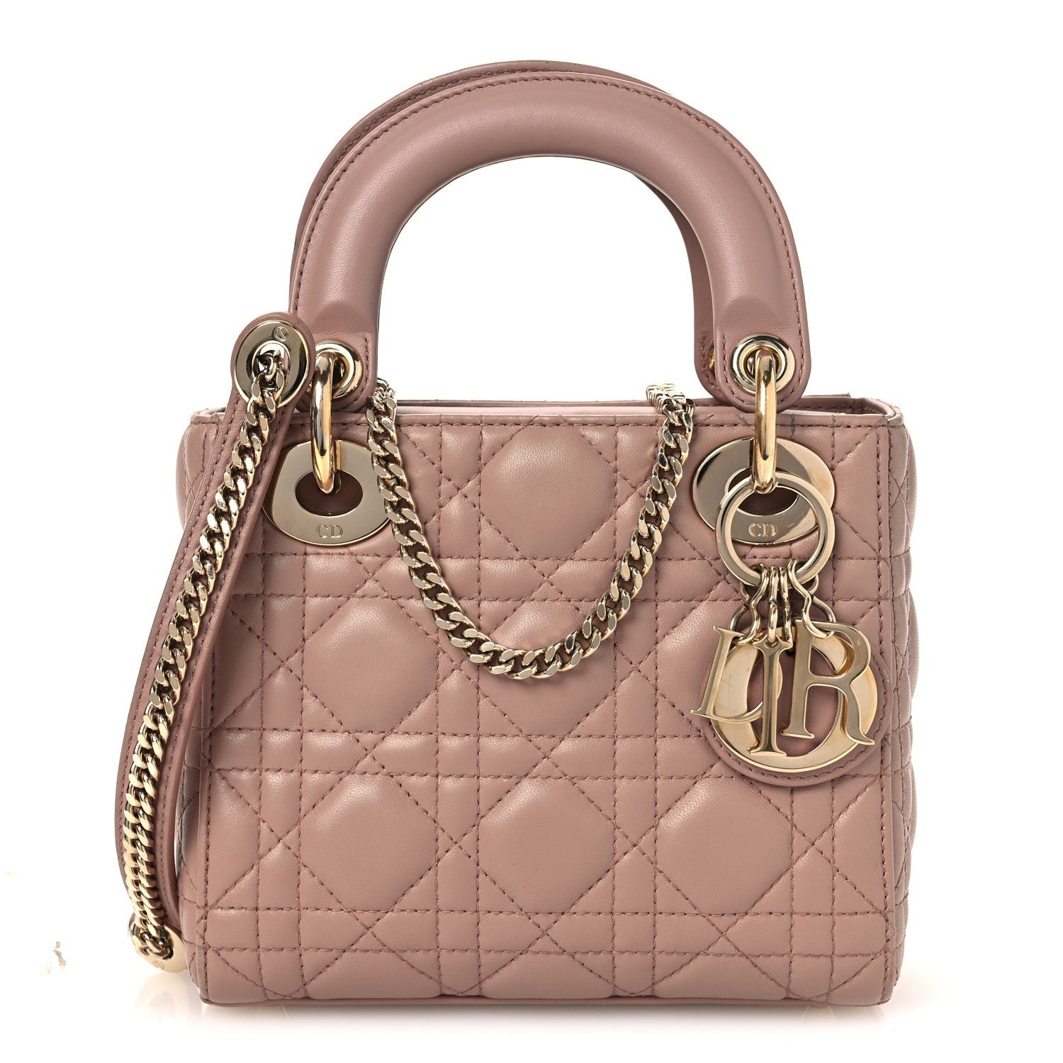 Christian Dior Lambskin Cannage Mini Lady Dior Blush
